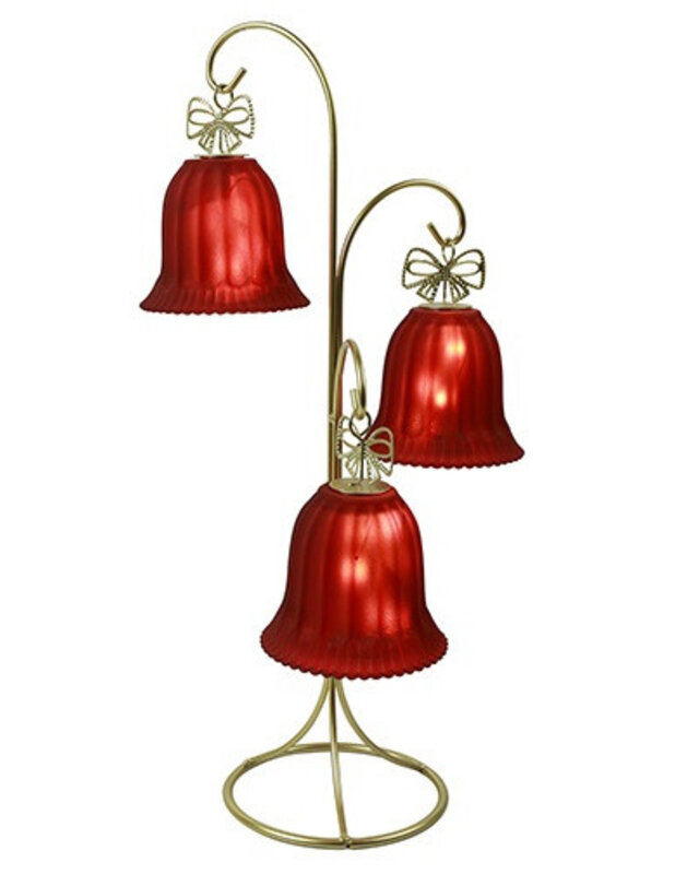 Rene Houtman LED Standaard Met Kerstbellen | Rood | H41,5 cm