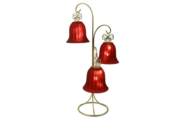 Rene Houtman LED Standaard Met Kerstbellen | Rood | H41,5 cm