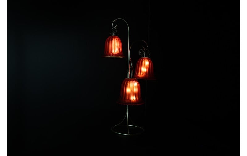 Rene Houtman LED Standaard Met Kerstbellen | Rood | H41,5 cm