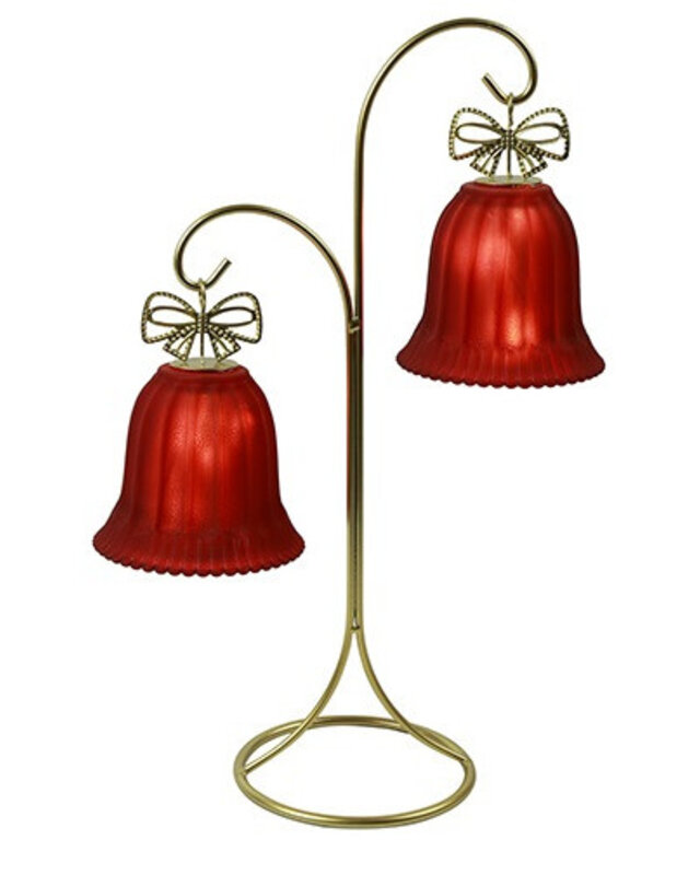 Rene Houtman LED Standaard Met Kerstbellen | Rood | H34,5 cm