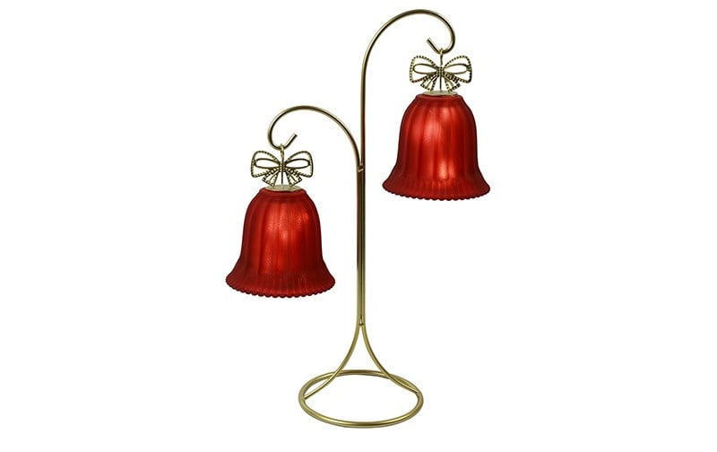 Rene Houtman LED Standaard Met Kerstbellen | Rood | H34,5 cm