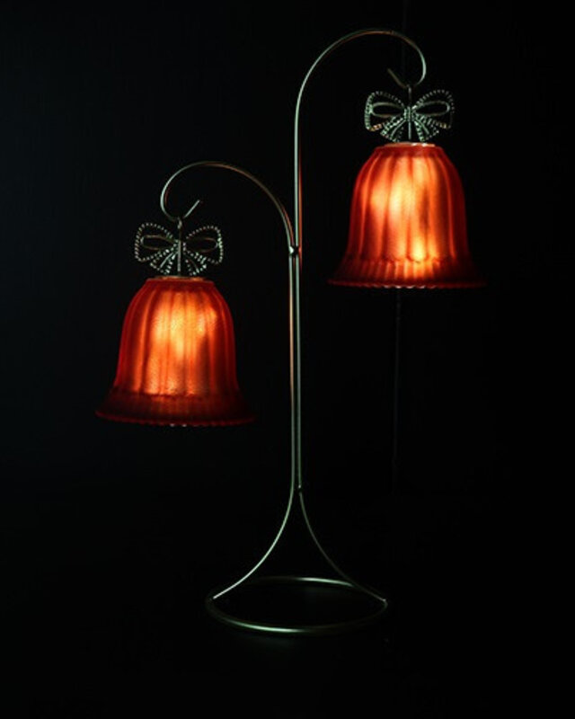 Rene Houtman LED Standaard Met Kerstbellen | Rood | H34,5 cm