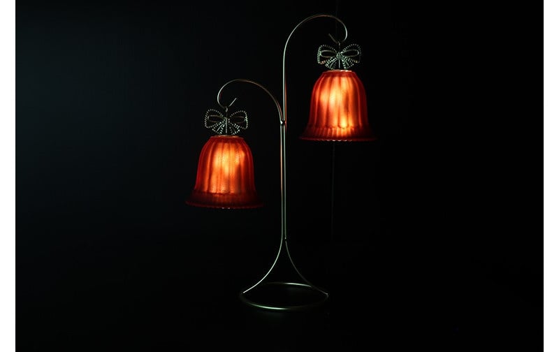 Rene Houtman LED Standaard Met Kerstbellen | Rood | H34,5 cm