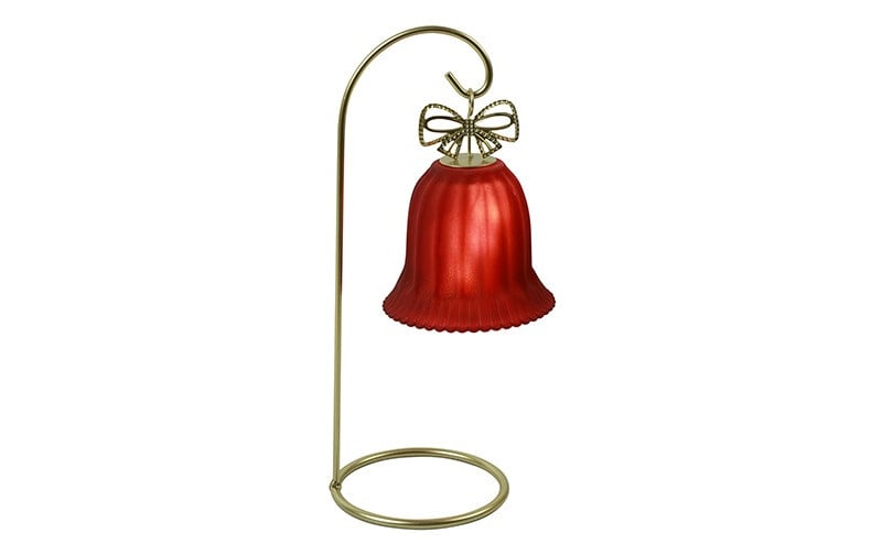 Rene Houtman LED Standaard Met Kerstbel | Rood | H26,5 cm