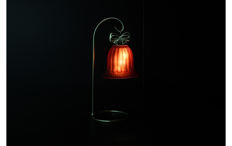 Rene Houtman LED Standaard Met Kerstbel | Rood | H26,5 cm
