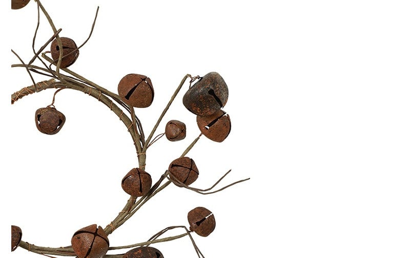 Rene Houtman Krans Jort Met Belletjes | Roest | Klein | D20 cm