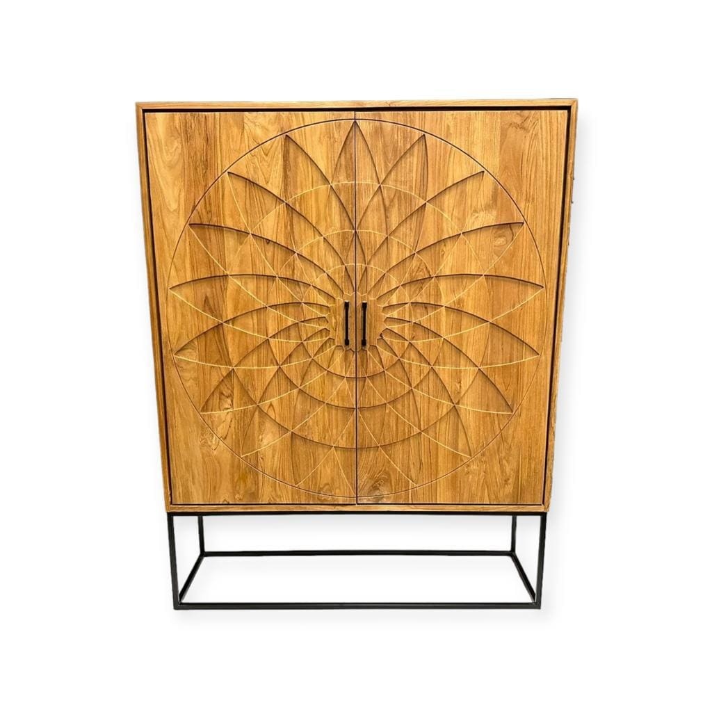 Rene Houtman Dallie Kast 2-Deurs naturel - H180 x B140 x D40 Cm