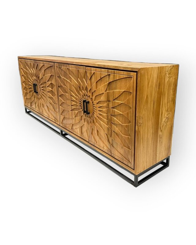 Rene Houtman Dallie Natural Dressoir 4-Deurs – H80 x B220 x D40 cm