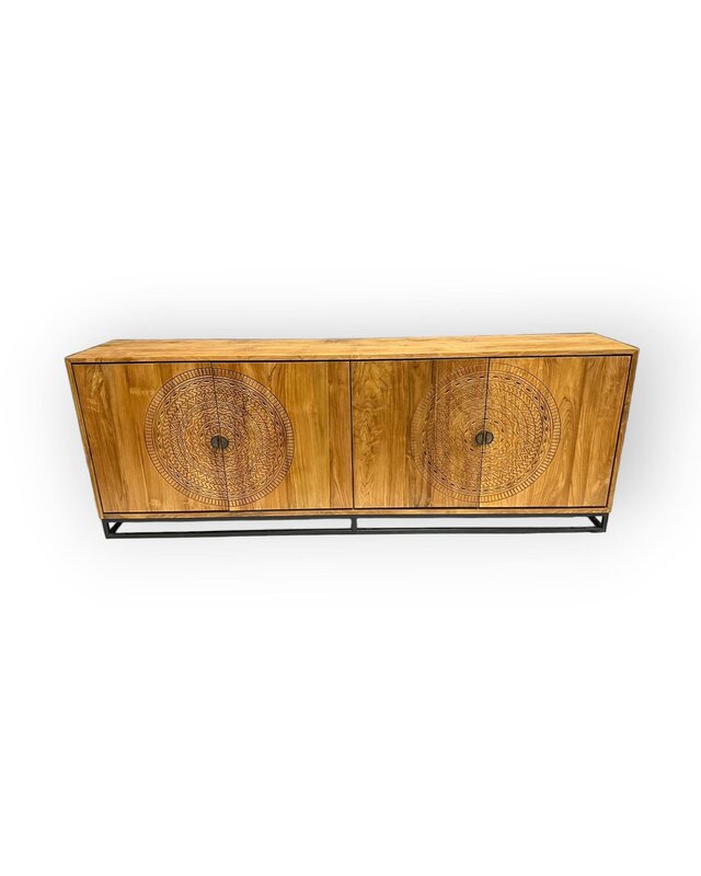 Rene Houtman Dallie Natural Dressoir 4-Deurs – H80 x B220 x D40 cm