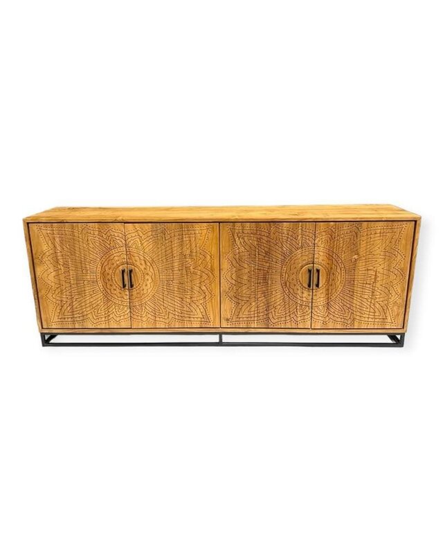 Rene Houtman Dallie Natural Dressoir 4-Deurs – H80 x B220 x D40 cm