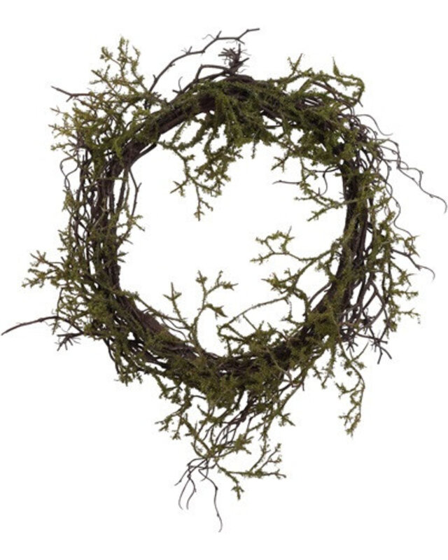 Rene Houtman Krans Frangula Sphagnum | Bruin | L | D45 cm
