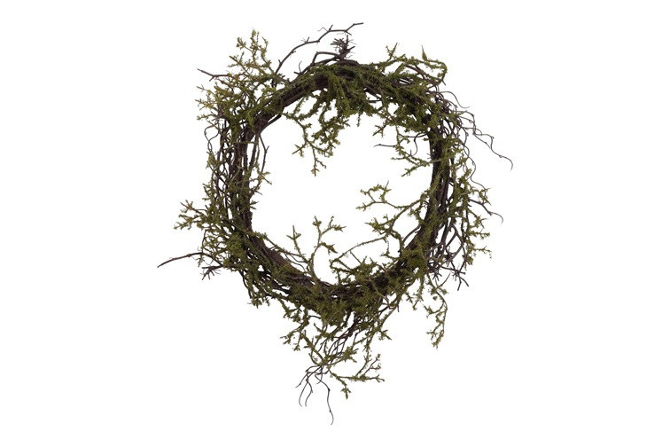 Rene Houtman Krans Frangula Sphagnum | Bruin | L | D45 cm