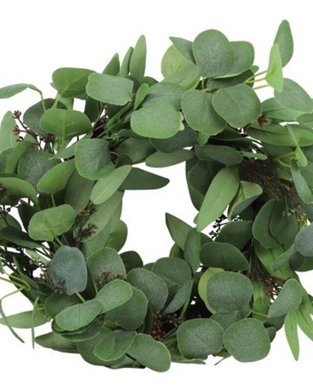 Rene Houtman Krans Eucalyptus M | Groen | D40 cm