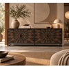 Dallie Bruin/Zwart Dressoir 4-Deurs – H80 x B220 x D40 cm
