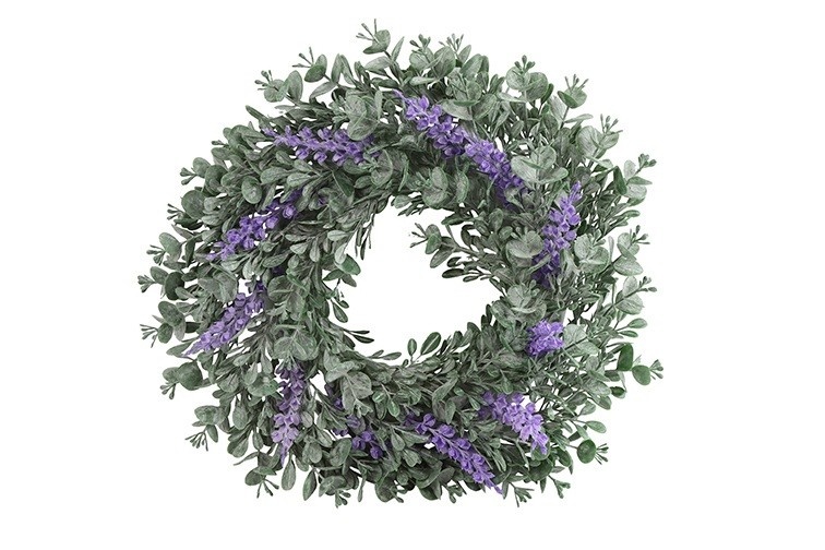 Rene Houtman Krans Met Lavendel M | Paars | D30 cm