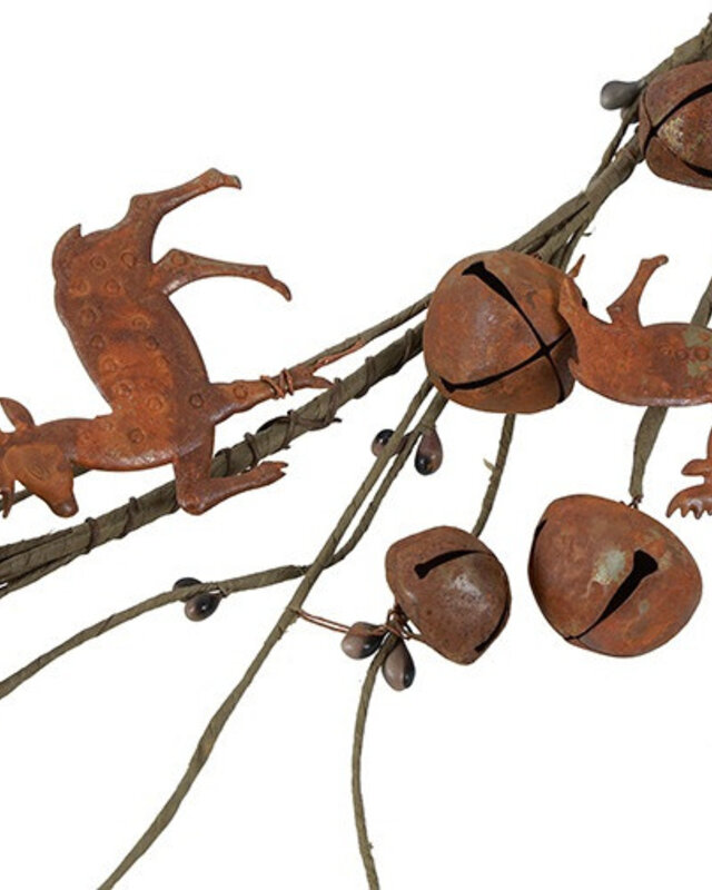 Rene Houtman Guirlande Jort Met Belletjes | Roest | L150 cm