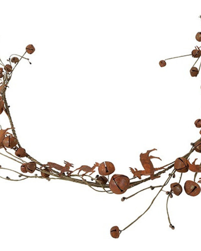 Rene Houtman Guirlande Jort Met Belletjes | Roest | L150 cm