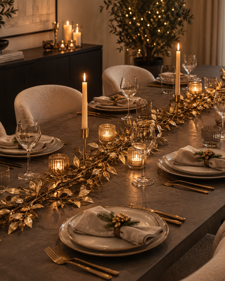 Rene Houtman Guirlande Buxus | Goud | L185 cm | Kerstdecoratie