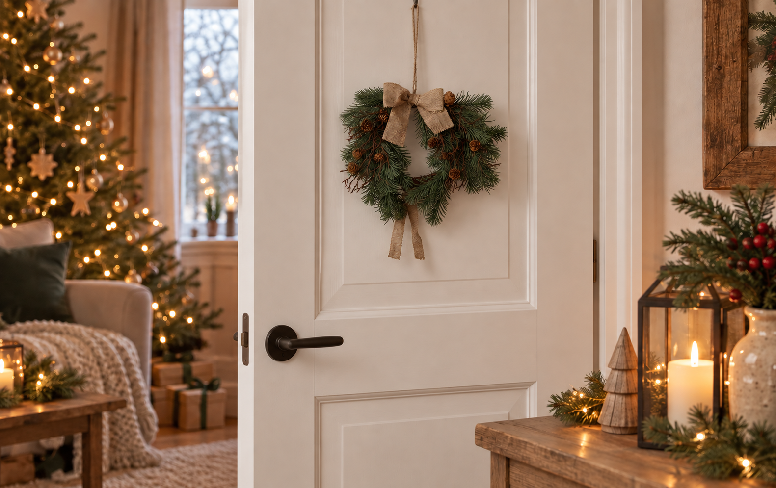 Rene Houtman Krans Picea Met Strik 1 | Groen | D35 cm