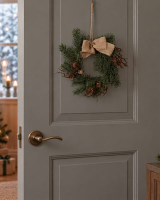 Rene Houtman Krans Picea Met Strik 2 | Groen | D35 cm