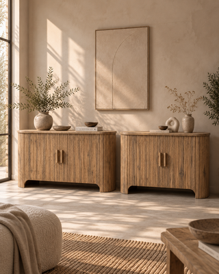 Rene Houtman Nela Dressoir 2-Deurs – Naturel – Verkrijgbaar in 2 maten
