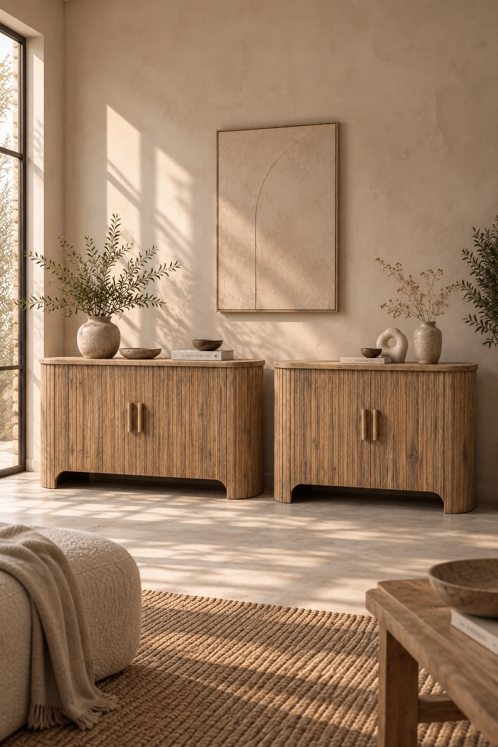 Rene Houtman Nela Dressoir 2-Deurs – Naturel – Verkrijgbaar in 2 maten
