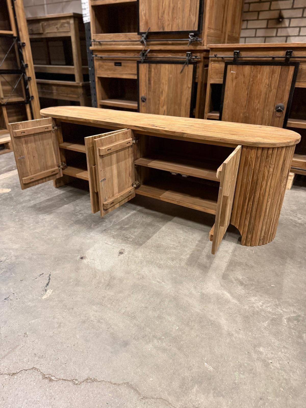Rene Houtman Nela Dressoir 4-Deurs – Naturel – Verkrijgbaar in 2 maten
