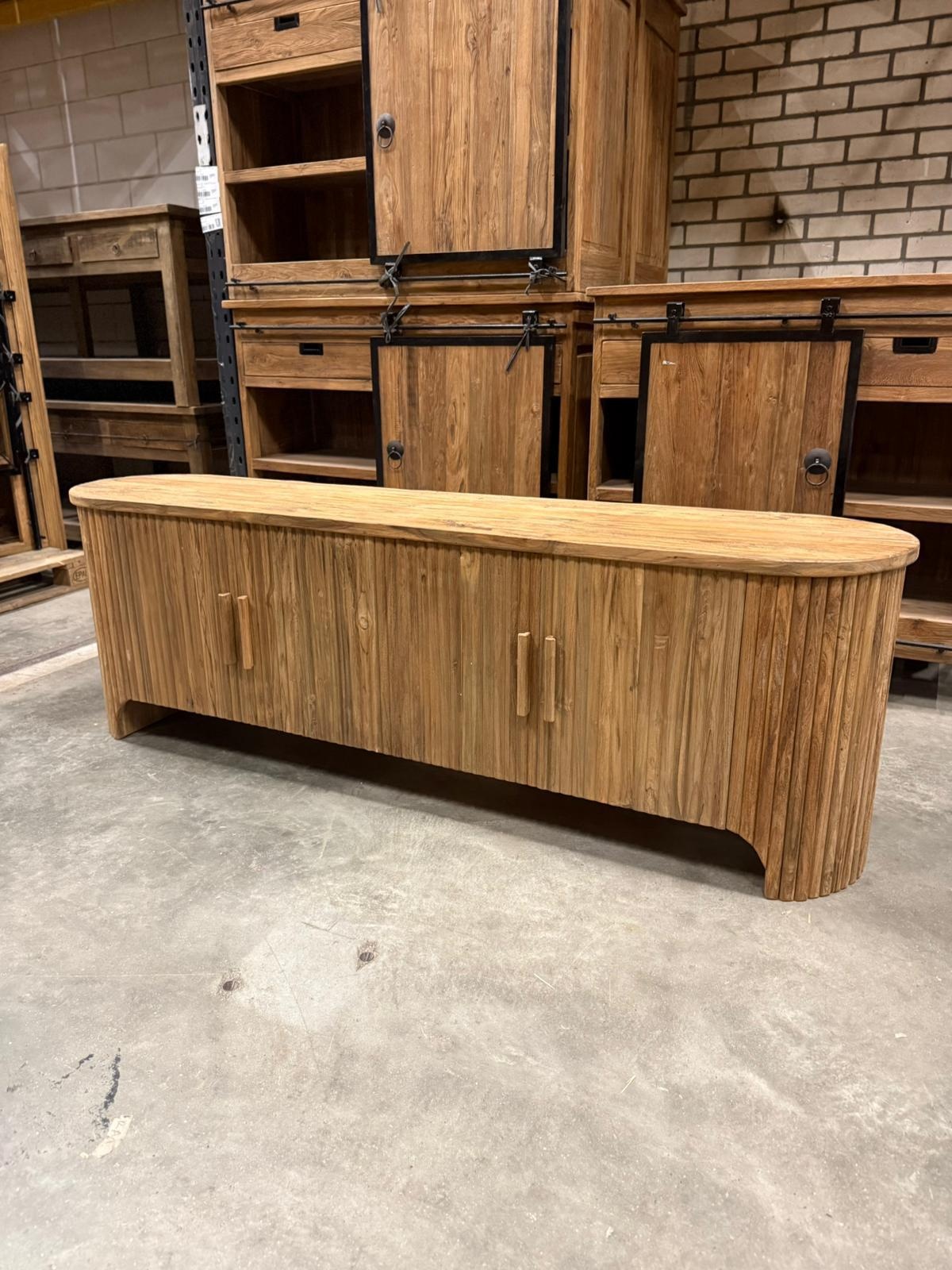 Rene Houtman Nela Dressoir 4-Deurs – Naturel – Verkrijgbaar in 2 maten