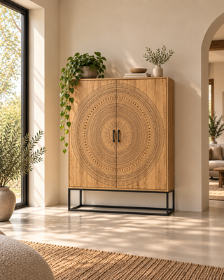 Rene Houtman Dallie Kast – Naturel – H180 x B140 x D40 cm 