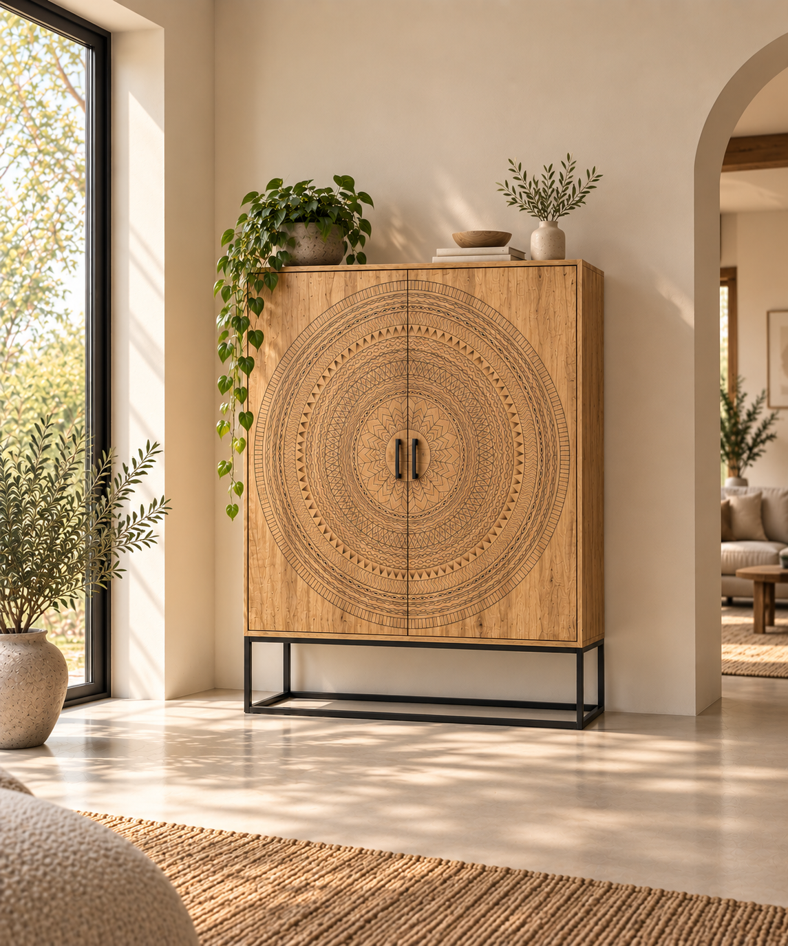 Rene Houtman Dallie Kast – Naturel – H180 x B140 x D40 cm 