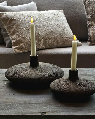 Rene Houtman Vaas Bida Dinerkaars Hout Antique Grey - 2 Maten