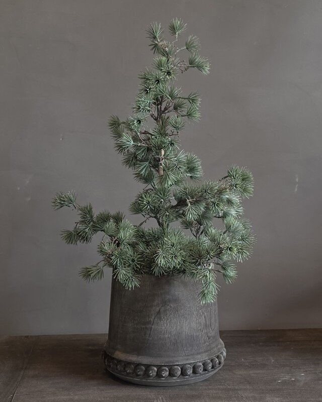 Rene Houtman Vaas/Pot Hout Ritvak Kraaltjes H20 x D25 Cm