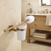 Landelijke Toiletborstel – Antiek Brons Met Wit Keramiek – H37