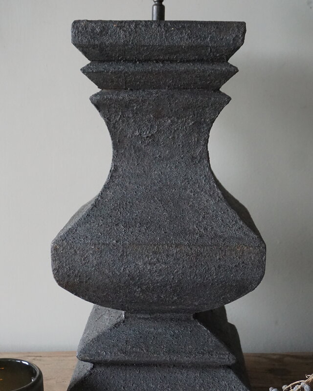 Rene Houtman Houten Lampvoet Dark Grey – H55 x B18 cm