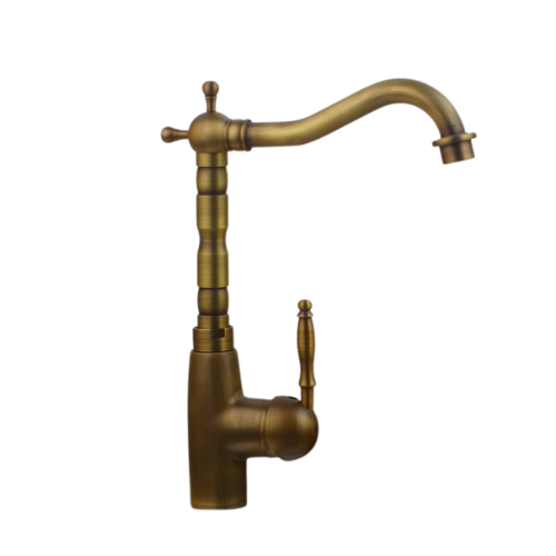 Rene Houtman Klassieke Bronzen Wastafelkraan H30 Cm