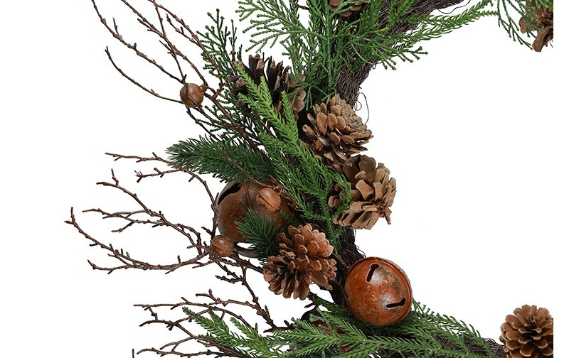 Rene Houtman Krans Met Bellen Betula | Picea Groen | D60 cm