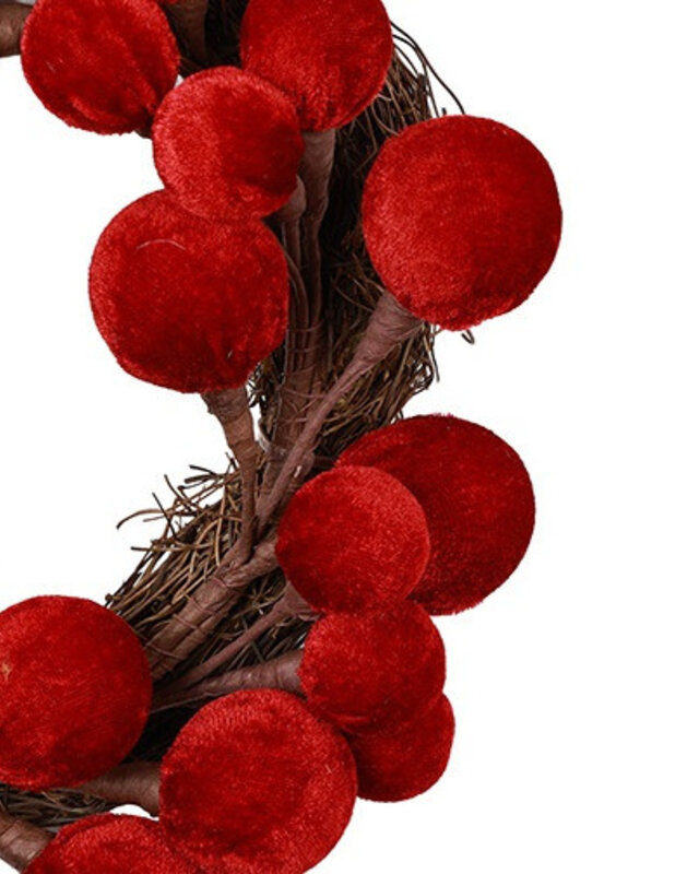 Rene Houtman Krans Christmas Balls S | Rood | D26 cm