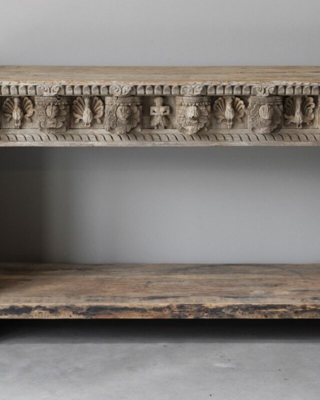 Be-Uniq Unieke Oude Wandtafel | India | H86xB127xD44 cm