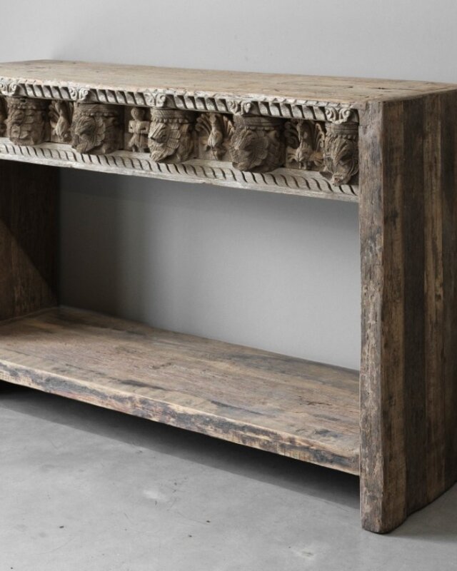 Be-Uniq Unieke Oude Wandtafel | India | H86xB127xD44 cm