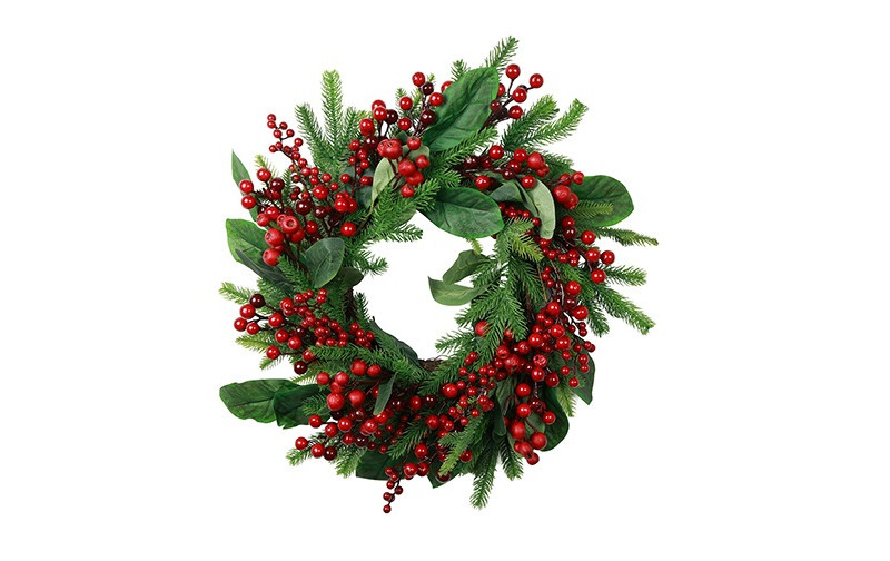 Rene Houtman Krans Ilex Met Bessen S | Rood | D50 cm