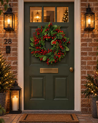 Rene Houtman Krans Ilex Met Bessen M | Rood | D60 cm