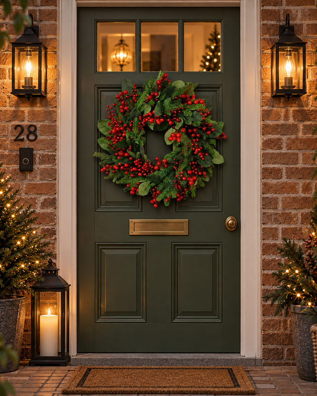 Rene Houtman Krans Ilex Met Bessen M | Rood | D60 cm