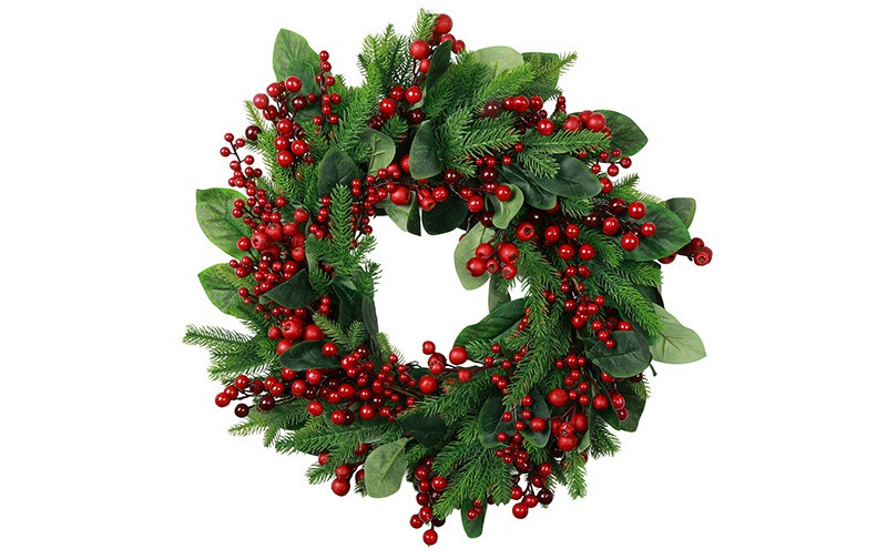 Rene Houtman Krans Ilex Met Bessen M | Rood | D60 cm
