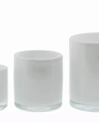DutZ Votive Kaarsenglas | Wit | H7 x D7 cm