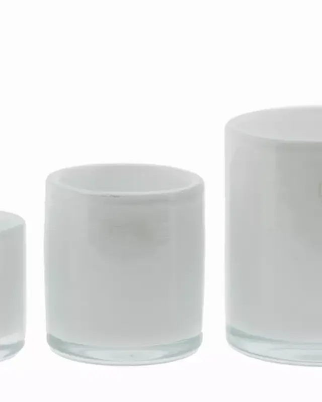 DutZ Votive Kaarsenglas | Wit | H7 x D7 cm