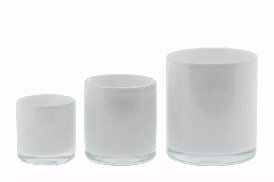 DutZ Votive Kaarsenglas | Wit | H7 x D7 cm