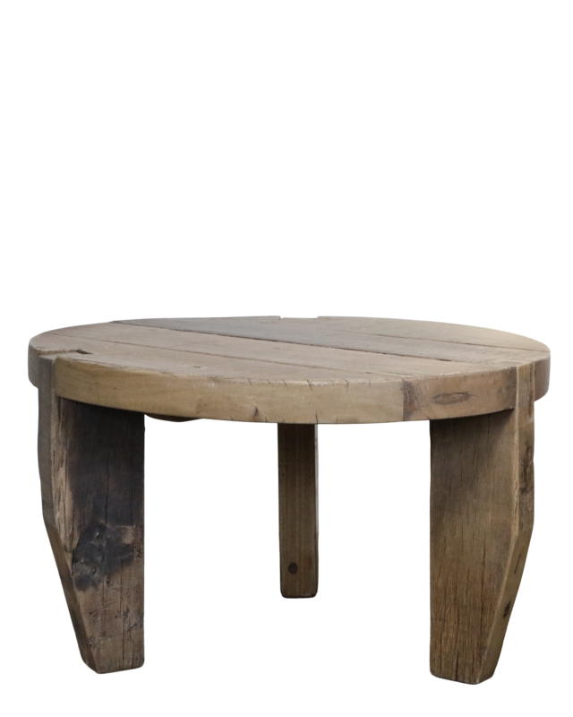 Rene Houtman Houten Salontafel Grimaud | Rond | H48 x D80 cm