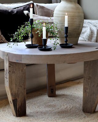 Rene Houtman Houten Salontafel Grimaud | Rond | H48 x D80 cm