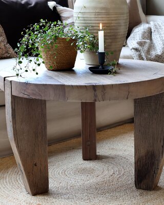 Rene Houtman Houten Salontafel Grimaud | Rond | H48 x D72 cm