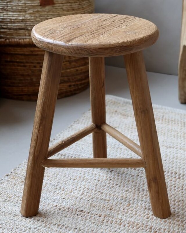 Rene Houtman Houten Stoel/Bijzettafel Grimaud | H45 x D45 cm